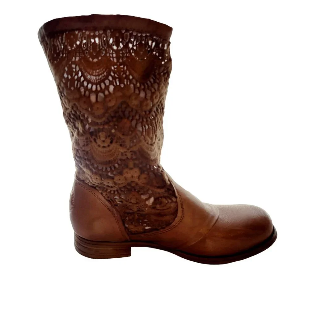 Free People Bunker Camel Slouchy Boots Size 36 - Picture 5 of 11